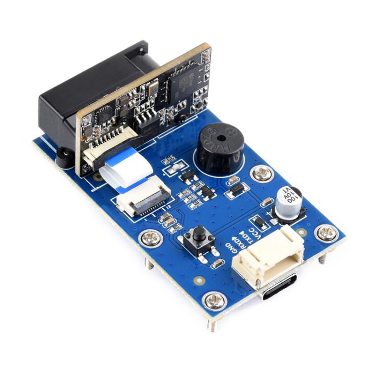 WAVESHARE Barcode QR Code Scanning Module Type E Metal Casing DPM Code Reading Onboard USB UART Dual Interfaces - 32387