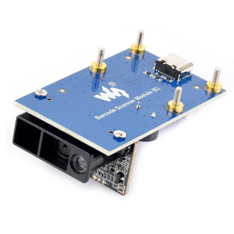 WAVESHARE Barcode QR Code Scanning Module Type E Metal Casing DPM Code Reading Onboard USB UART Dual Interfaces - 32387