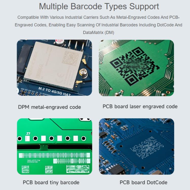 WAVESHARE Barcode QR Code Scanning Module Type E Metal Casing DPM Code Reading Onboard USB UART Dual Interfaces - 32387