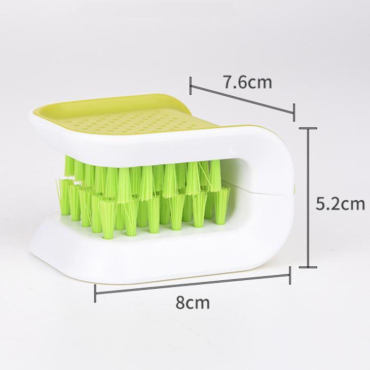 Knife Cleaning Brush U-Shaped Dual-Sided Scrubber for Knives, Spoons & Forks Hand-Safe Design Prevents Cuts - Green
