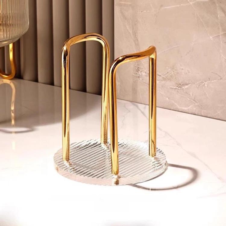 Acrylic Paper Cup Holder Single-Use Cup Dispenser, Spec: Single Cup Gold