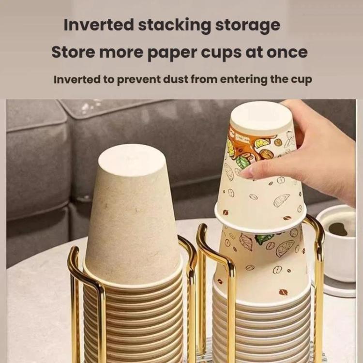 Acrylic Paper Cup Holder Single-Use Cup Dispenser, Spec: Single Cup Silver