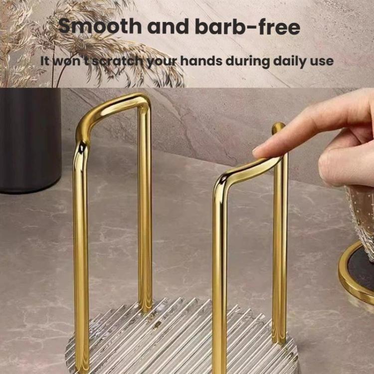 Acrylic Paper Cup Holder Single-Use Cup Dispenser, Spec: Dual-Cup Gold
