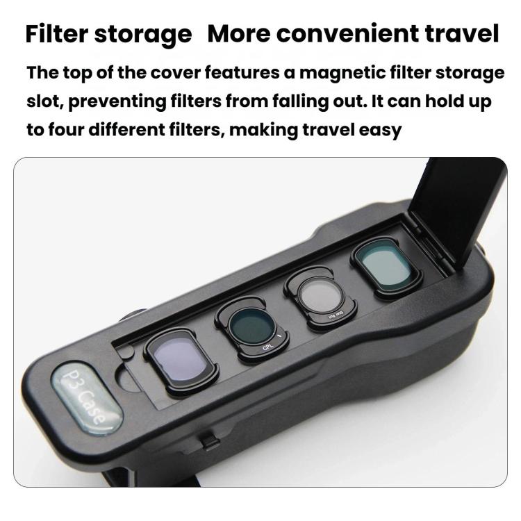 For DJI Osmo Pocket 3 Magnetic Flip Cover Case Body Lens Protector - Black