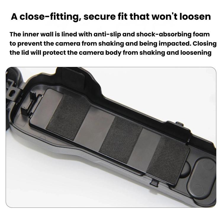For DJI Osmo Pocket 3 Magnetic Flip Cover Case Body Lens Protector - Black