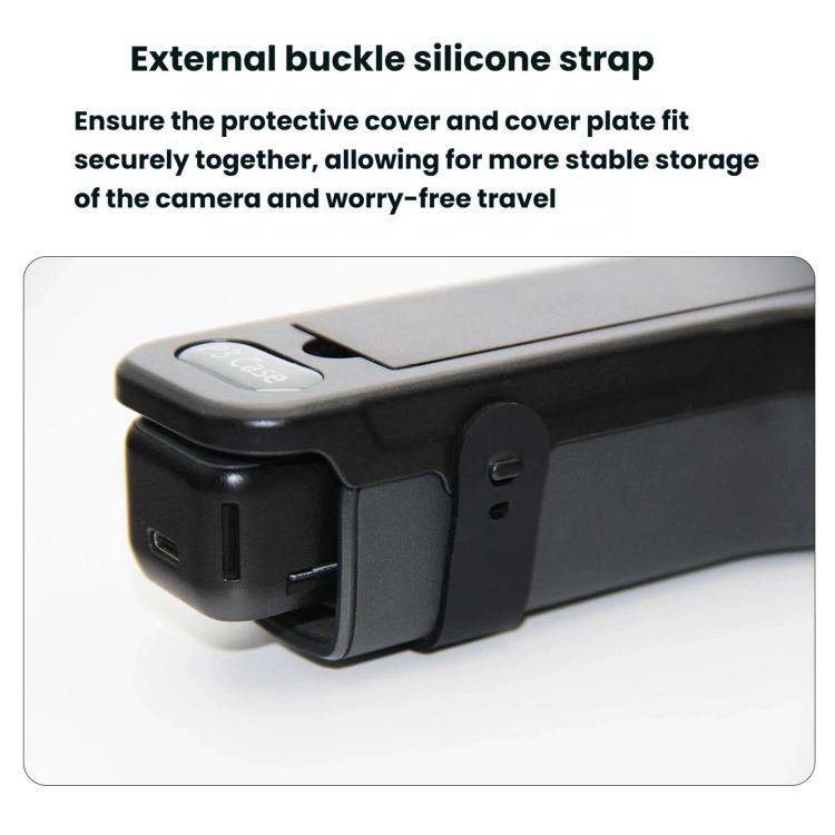 For DJI Osmo Pocket 3 Magnetic Flip Cover Case Body Lens Protector - Black