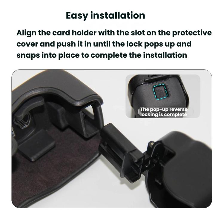 For DJI Osmo Pocket 3 Magnetic Flip Cover Case Body Lens Protector - Black