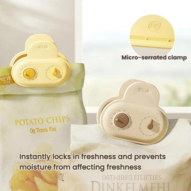 5pcs /Pack Refrigerator Sealing Clips With Date Mark Ring Food Magnetic Sealing Pads