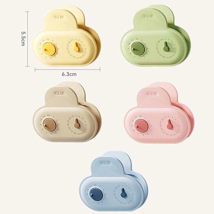 5pcs /Pack Refrigerator Sealing Clips With Date Mark Ring Food Magnetic Sealing Pads
