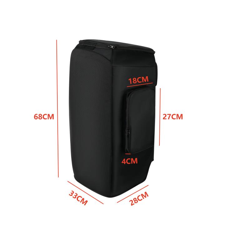 For JBL Partybox Stage 320 Speaker Upgraded Cover with Dual Side Pockets Nylon Mesh Case - Black