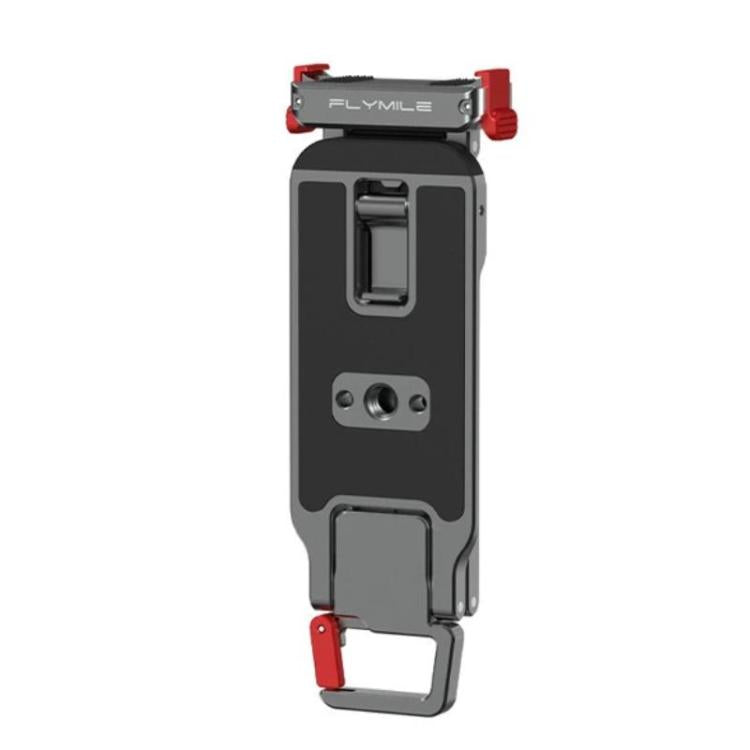 For DJI Osmo Action 6 / Nano Flymile Magnetic Quick-Release Tripod Bracket and Carabiner Clip - Gray