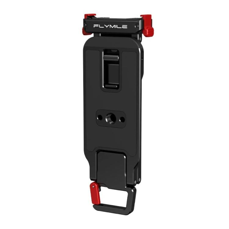 For DJI Osmo Action 3 / 4 / 5 Pro Magnetic Quick-Release Tripod Bracket with Carabiner Clip - Black