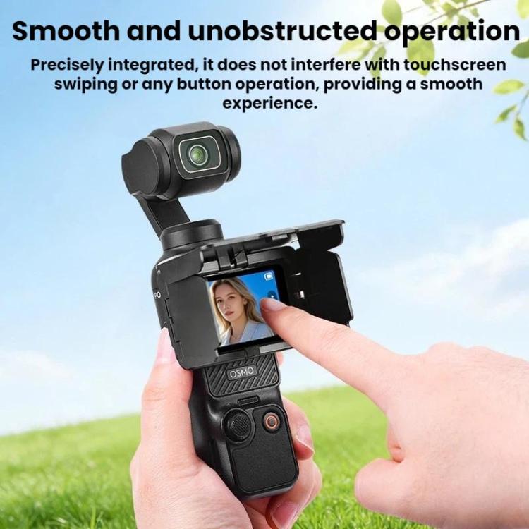 For DJI Osmo Pocket 3 BRDRC Foldable Screen Protector Sunshade - Black
