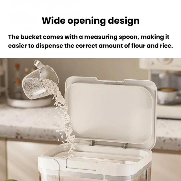 Press Flip Lid Rice Bucket For Home Kitchen Insect-Proof & Moisture-Proof Cereal Storage Container, Spec: 10L