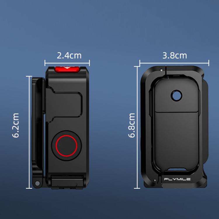 For DJI Osmo Nano Flymile Magnetic Expansion Bracket Metal Cage Protective Frame - Black