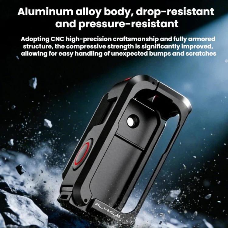 For DJI Osmo Nano Flymile Magnetic Expansion Bracket Metal Cage Protective Frame - Black