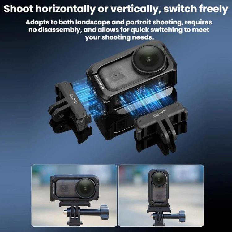 For DJI Osmo Nano Flymile Magnetic Expansion Bracket Metal Cage Protective Frame - Black