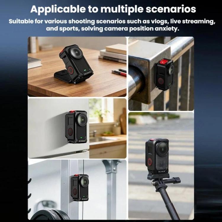 For DJI Osmo Nano Flymile Magnetic Expansion Bracket Metal Cage Protective Frame - Black