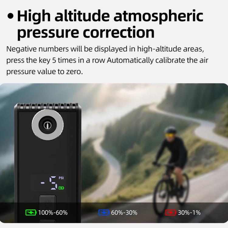 CYCLAMI AM6pro Mini Inflatable Pump Portable High-Pressure Brushless Electric Bike Air Pump With Display