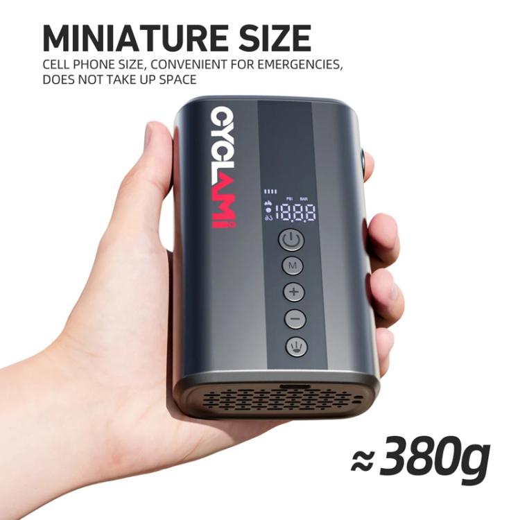 CYCLAMI Z5L Mini Electric Air Pump Bicycle Portable Digital Display Air Pump