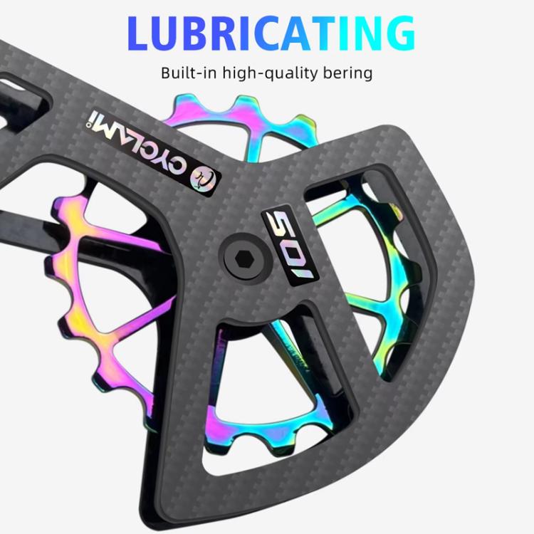 CYCLAMI Shifter Carbon Fiber Road Bike Ceramic Rear Derailleur Large Pulley For Shimano R7000
