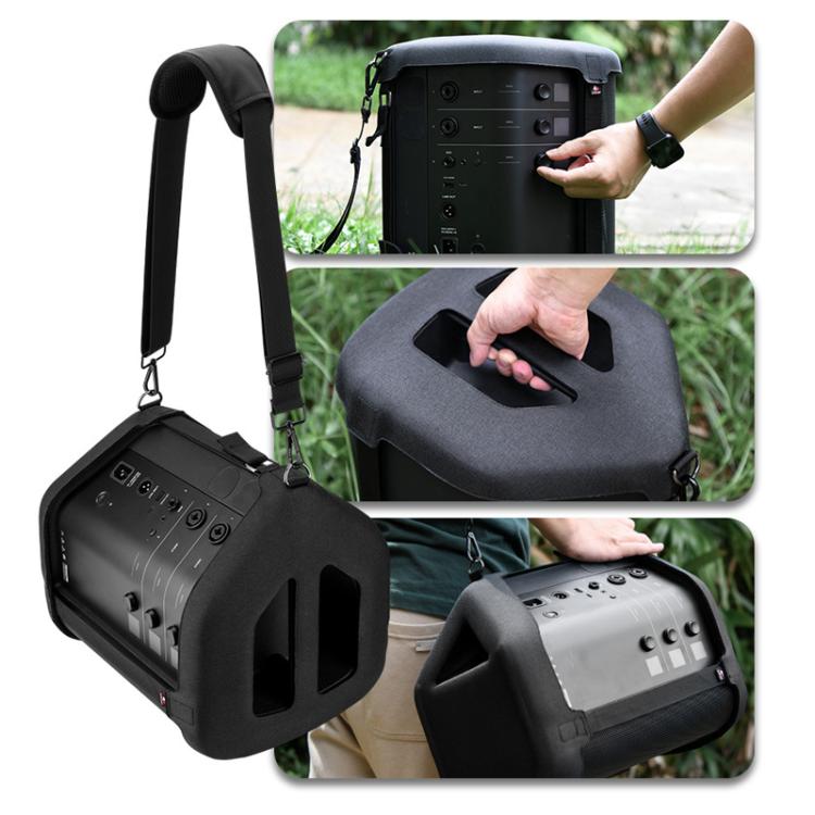 For Bose S1 Pro+ Speaker Protective EVA Carrying Case with Shoulder Strap - Black