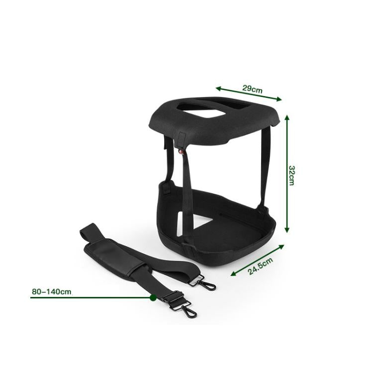 For Bose S1 Pro+ Speaker Protective EVA Carrying Case with Shoulder Strap - Black