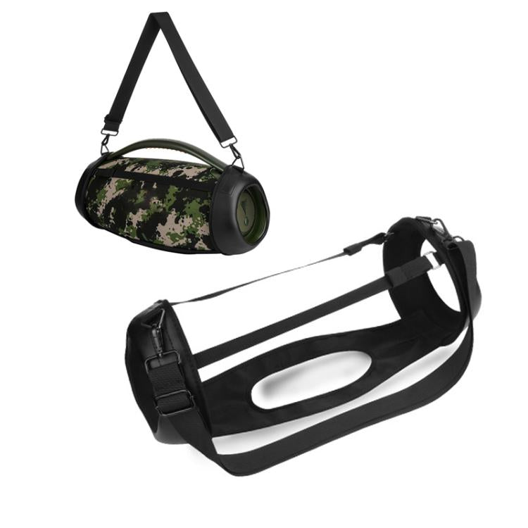 For JBL Boombox 3 Speaker Portable Carrying Sling Shoulder Strap PU Case for Easy Travel - Black
