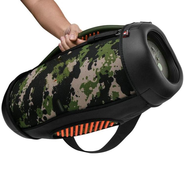 For JBL Boombox 3 Speaker Portable Carrying Sling Shoulder Strap PU Case for Easy Travel - Black