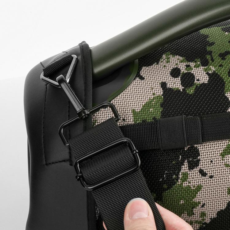 For JBL Boombox 3 Speaker Portable Carrying Sling Shoulder Strap PU Case for Easy Travel - Black