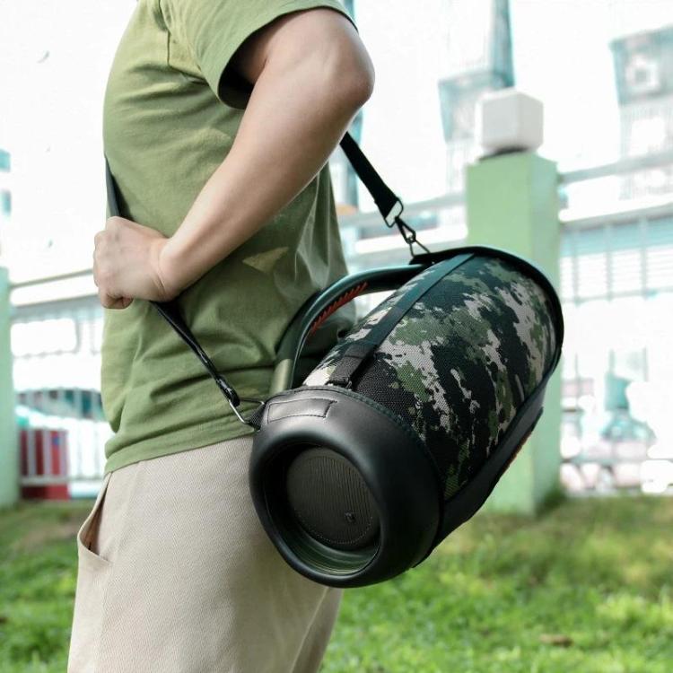 For JBL Boombox 3 Speaker Portable Carrying Sling Shoulder Strap PU Case for Easy Travel - Black