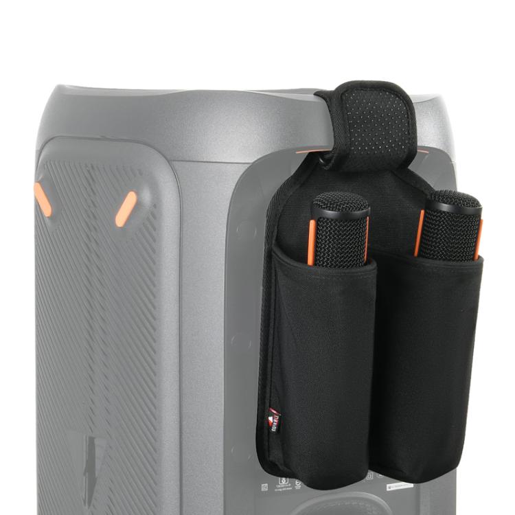 For JBL Partybox Series Microphone Holder Universal Storage Bag Strap Mount - Black