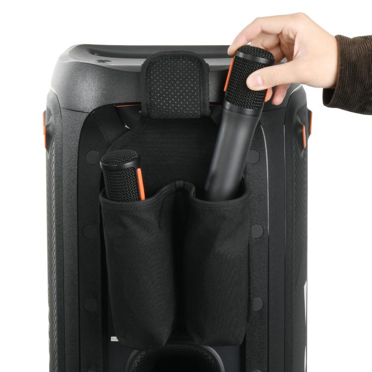 For JBL Partybox Series Microphone Holder Universal Storage Bag Strap Mount - Black