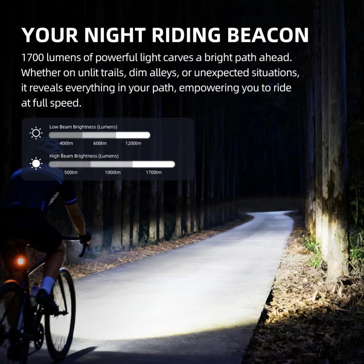CYCLAMI CYC1700 Bicycle Remote-Controlled Headlight High Power Night Riding Flashlight