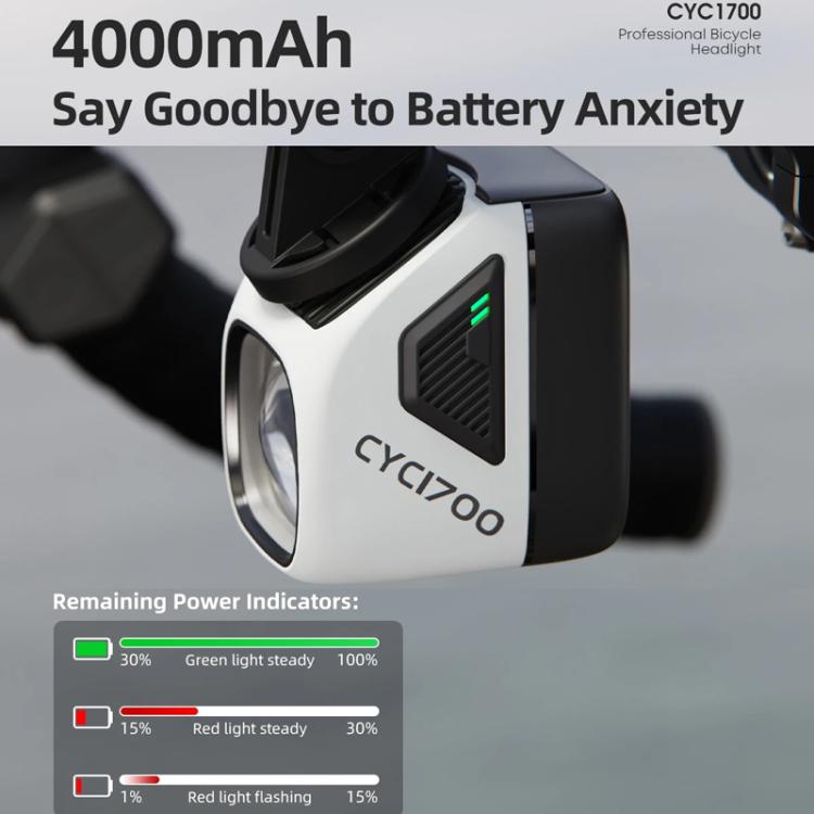 CYCLAMI CYC1700 Bicycle Remote-Controlled Headlight High Power Night Riding Flashlight
