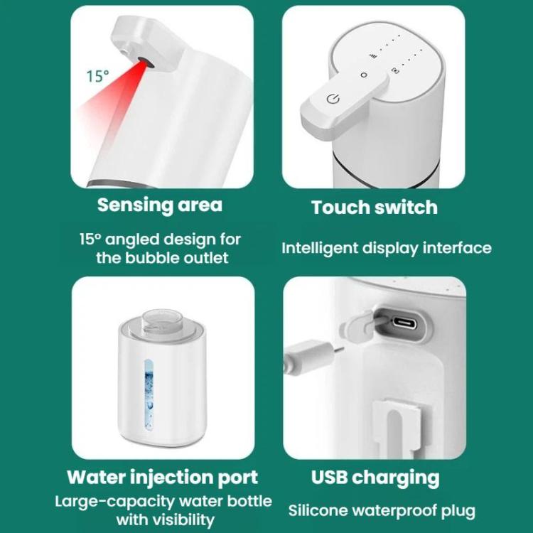 Wall-mounted Smart Sensor Electric Soap Dispenser, Color: Black Dropper Version
