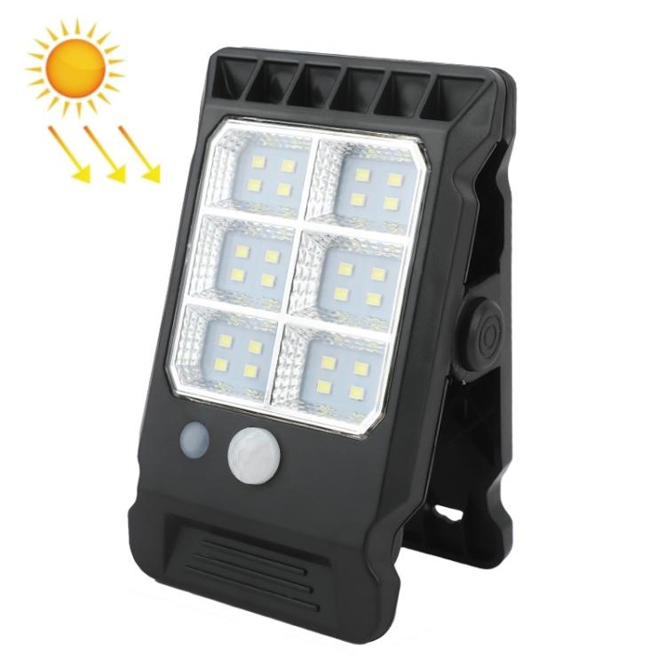 Solar Clip-On Light Outdoor Motion-Sensor Garden Light, Spec: 6 Cells 24LEDs