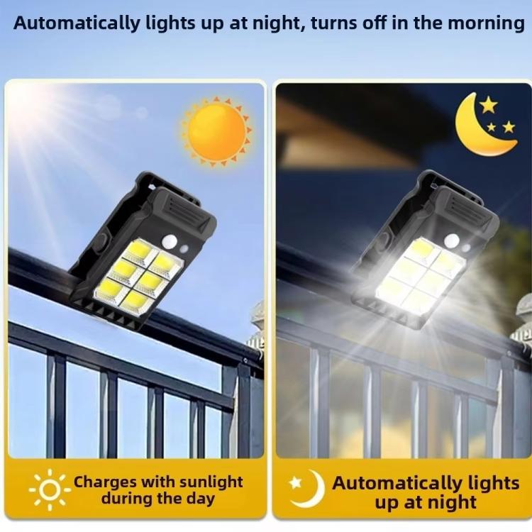 Solar Clip-On Light Outdoor Motion-Sensor Garden Light, Spec: 1 Cell 24COB