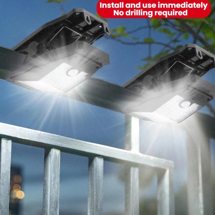 Solar Waterproof Clip-On Wall Light Outdoor Garden Fence Light Motion-Sensing Pathway Lamp, Spec: 2 Cells LED