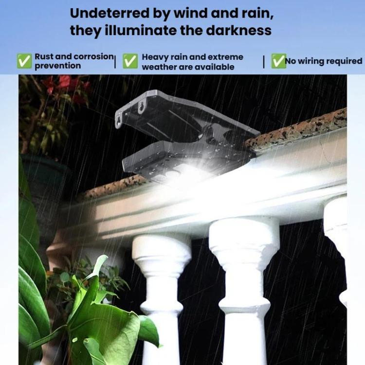 Solar Waterproof Clip-On Wall Light Outdoor Garden Fence Light Motion-Sensing Pathway Lamp, Spec: 2 Cells COB