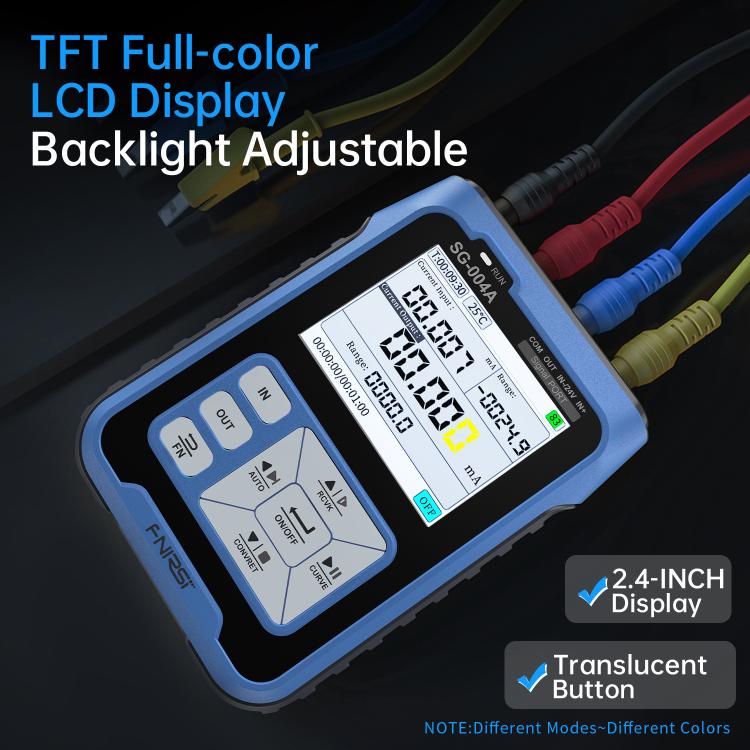 FNIRSI 4-20mA Multi-Function Signal Generator Current Pressure Thermal Resistance Calibrator, EU Plug - Blue
