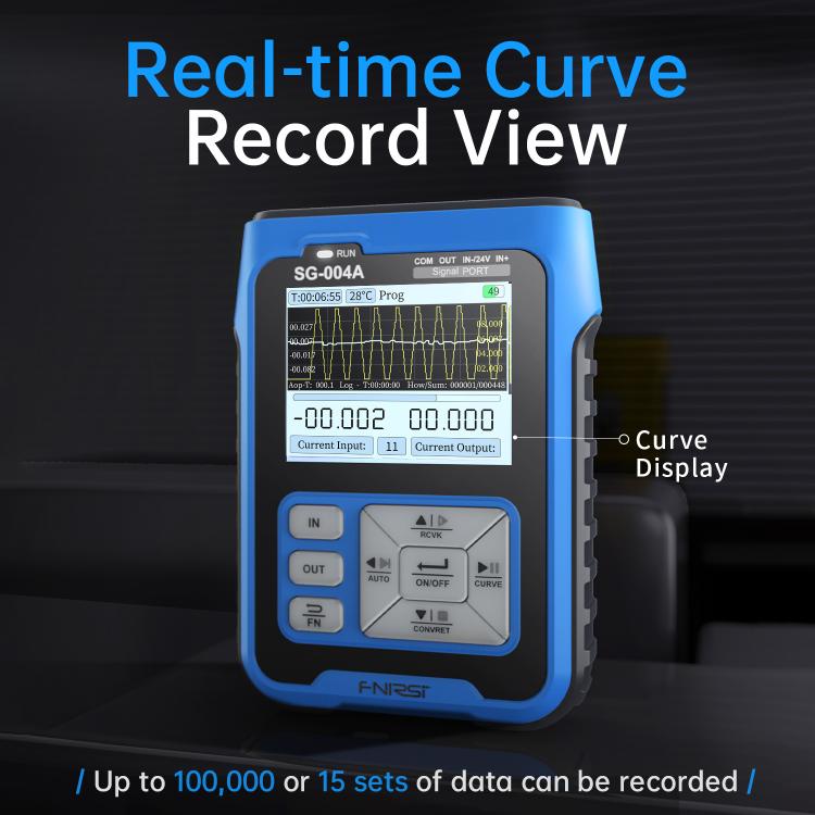 FNIRSI 4-20mA Multi-Function Signal Generator Current Pressure Thermal Resistance Calibrator, EU Plug - Blue