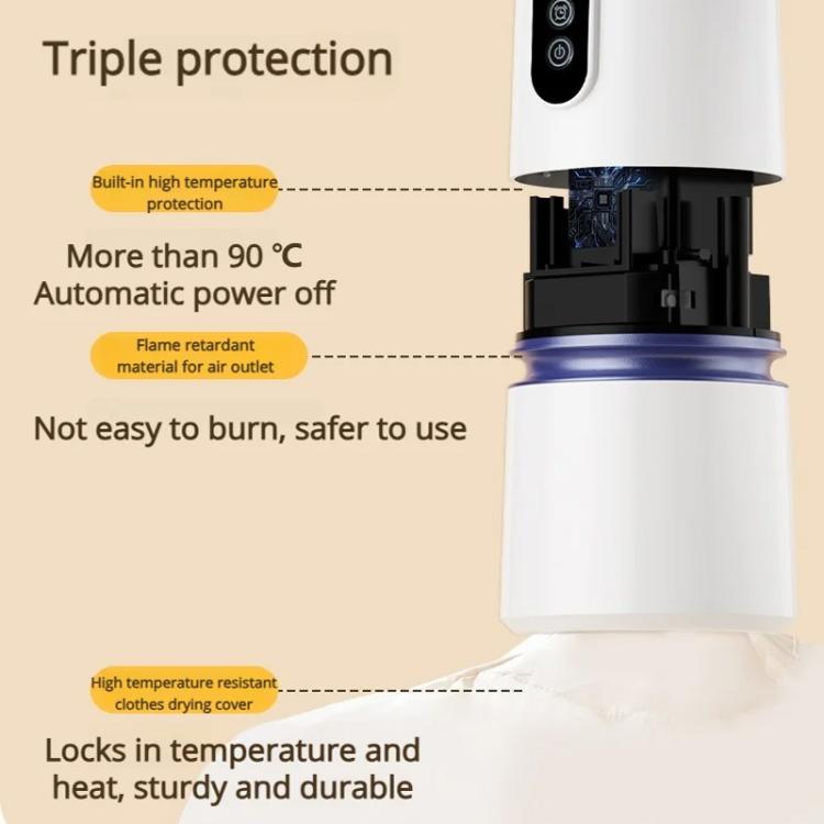 200W Pocket-Sized Portable Dryer Machine 240 Min Timer, Overheat Protection