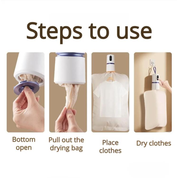 200W Pocket-Sized Portable Dryer Machine 240 Min Timer, Overheat Protection
