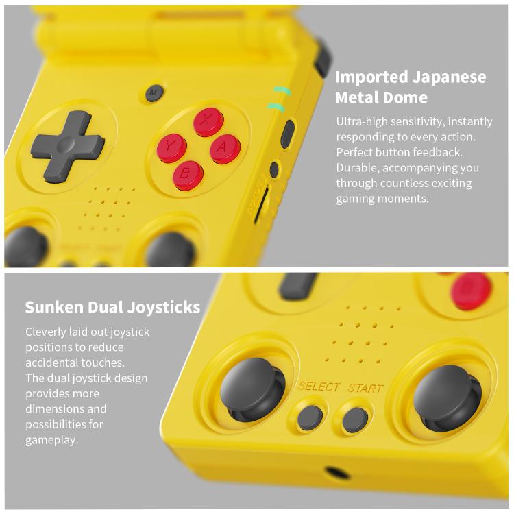 ANBERNIC RG 34XXSP 3.4-inch IPS Linux Retro Console, Quad-Core Cortex-A53, 5G WiFi, Clamshell with Dual Joysticks 64G+256G
