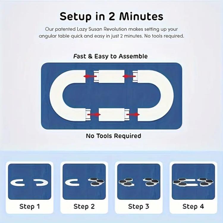 Dining Table Rotatable Serving Tray Portable Rotating Dinner Plate For Gathering, Spec: 6 Plates