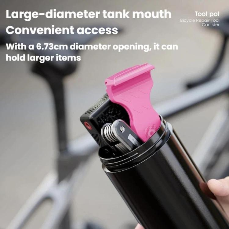 CYCLAMI Bicycle Repair Tool Canister Portable Water Bottle-Style Storage Can - Black