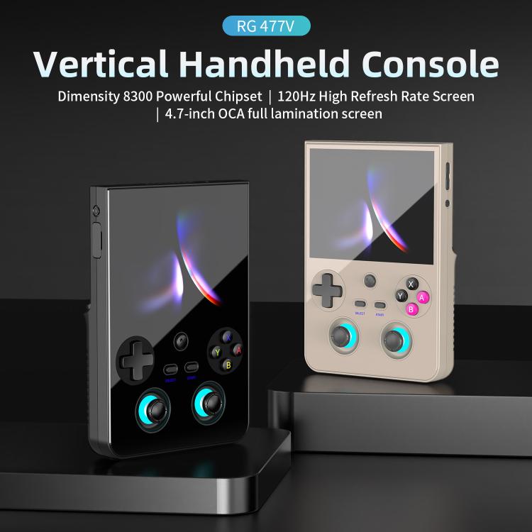 ANBERNIC RG477V 4.7-Inch 120Hz Vertical Handheld Console Dimensity 8300 Chipset, Android 14, RGB Lighting & Gyroscope Built In 12G+256GB