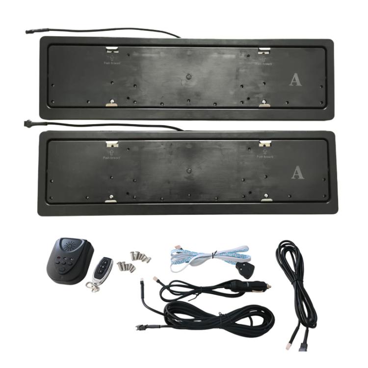 European-Standard Electric Vehicle License Plate Flip Frame Modification, Specification: Double Plate