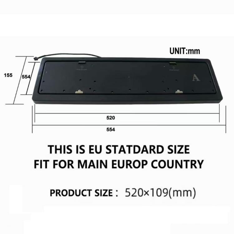 European-Standard Electric Vehicle License Plate Flip Frame Modification, Specification: Double Plate